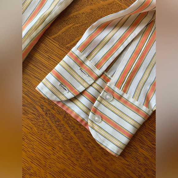 Vintage 1970s Arrow Kent Collection Men’s Button Down Striped 16-34 Drake II - Picture 8 of 16